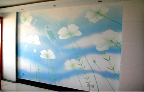 普安画墙绘怎么画好白云的蓬松感？