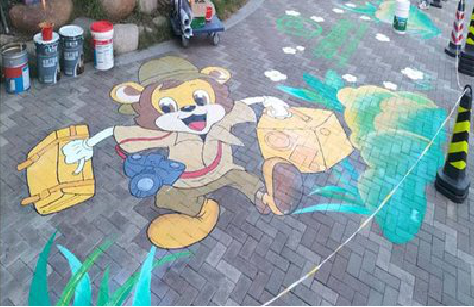 普安夏季画地面彩绘会遇到的问题