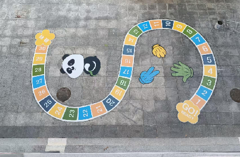 普安地面游戏彩绘