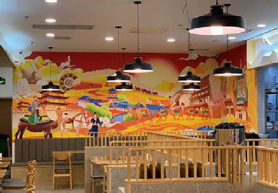 普安商业空间彩绘介绍。