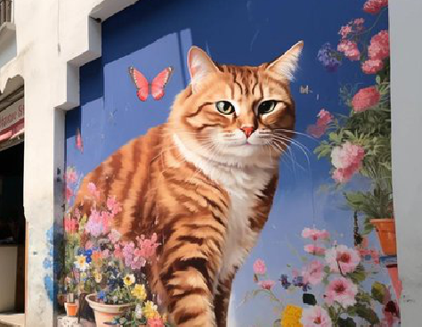 普安自己绘制有个性的手绘墙