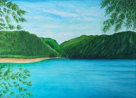 普安在墙绘中，如何绘画绿水青山？