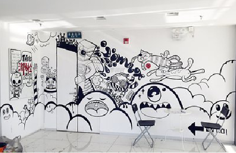 普安手绘墙并非传统涂鸦。